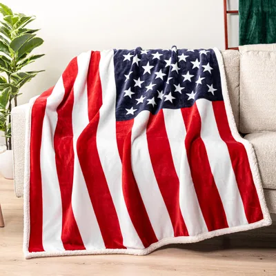 USA Flag Blanket for Patriotic Cozy Days and Gifts