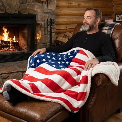Patriotic Flag Blanket: Stars and Stripes for Cozy Nights