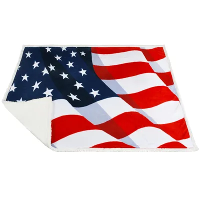 Waving American Flag Blanket: Stars and Stripes Throw