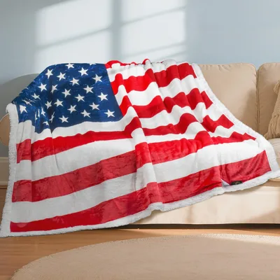 USA Flag Throw Blanket for Patriotic Homes and Gifts