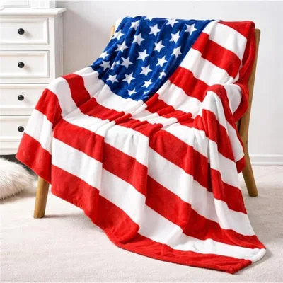 Red and White Stripes Blanket for Flag Lovers