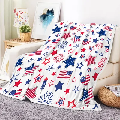American Flag Stars Blanket for Patriotic Cozy Nights