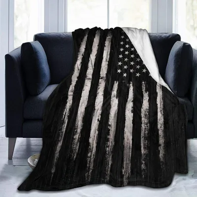 Distressed American Flag Blanket for Your Couch