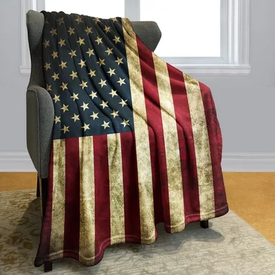 Vintage Stars and Stripes Blanket for Patriotic Homes