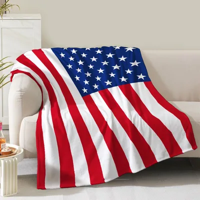 USA Stars and Stripes Blanket for Patriotic Days