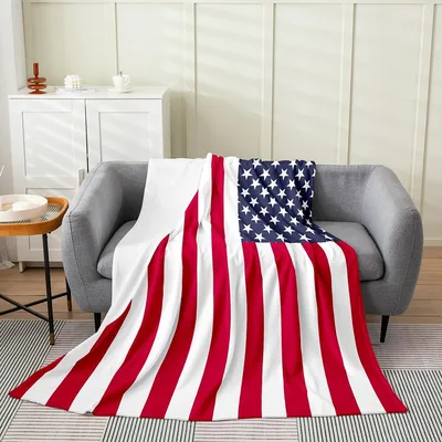 Stars and Stripes Flag Blanket for Patriotic Comfort