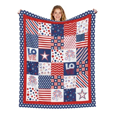 Love Love Blanket Patriotic Fourth of July Print