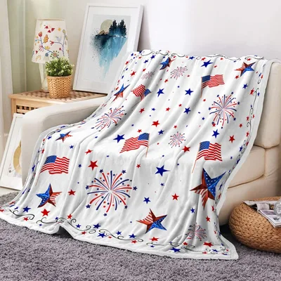 Patriotic Fourth of July Blanket for Summer Cookouts