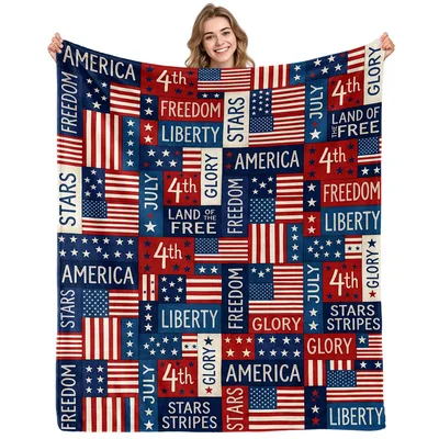 Patriotic American Flag Blanket for Summer Cheer
