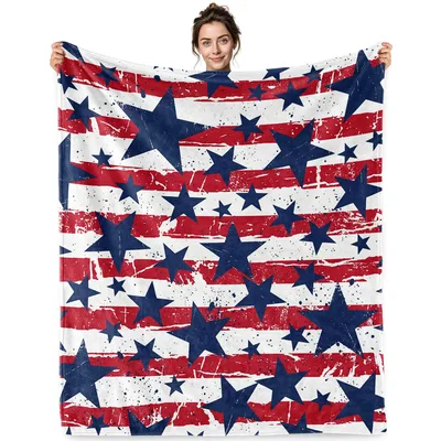 Bold Navy Stars Blanket for Flag Lovers and Patriots