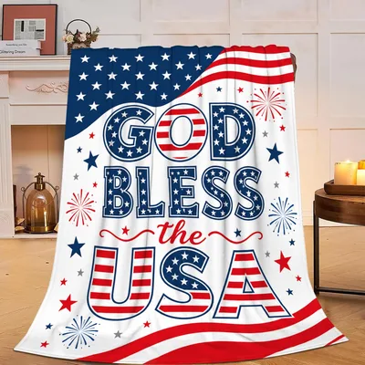 Bless Blanket: God Bless the USA Flag Throw