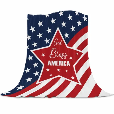 God Bless America Star Blanket for Patriotic Days