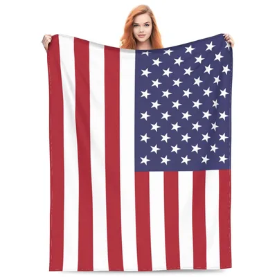 Stars and Stripes Vertical Flag Design Blanket