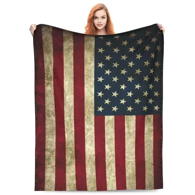 Distressed Stars and Stripes Heritage Blanket