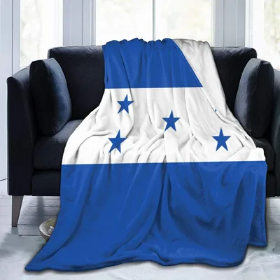 Honduras National Flag Blanket featuring blue