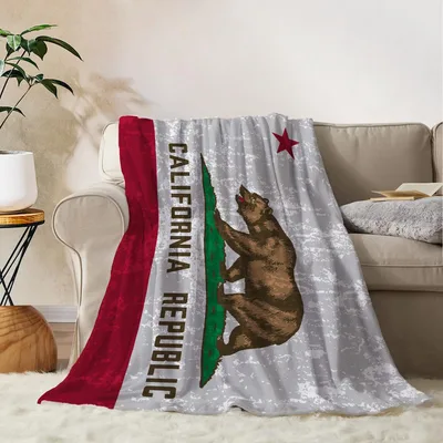 California Republic Bear Flag Blanket - State Pride Design