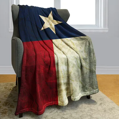 Texas Flag Lone Star Blanket: Vintage Lone Star Design for Home