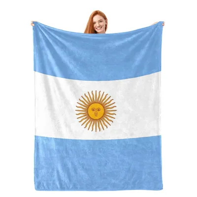 Argentina Flag Sun Design Blanket: A Classic Patriotic Throw