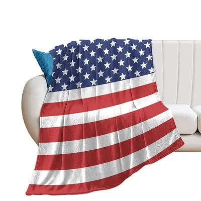 Classic American Flag Design Blanket featuring iconic stars