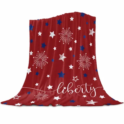 Liberty Stars and Fireworks Blanket