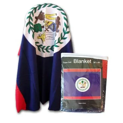 Belize Flag Blanket: Cozy Cover with the National Coat of Arms