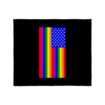 American and Rainbow Flag Blanket: A Pride and Patriotism Design