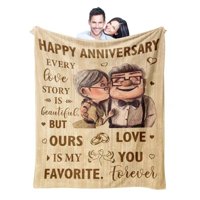Happy Anniversary Blanket: Our Love Is My Favorite Story