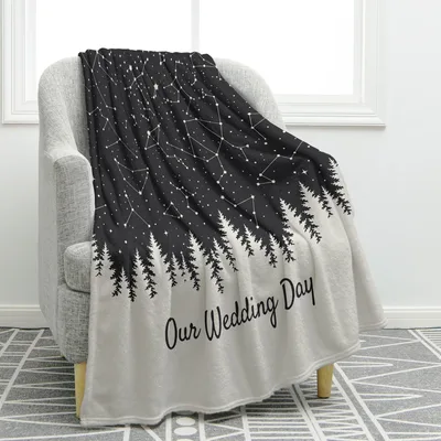 Wedding Day Blanket: Starry Sky Throw for Couples