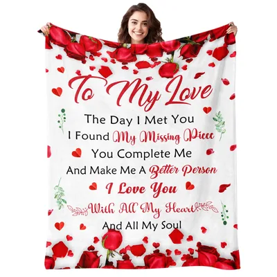 to My Love Blanket: Red Roses and Words for Your Person