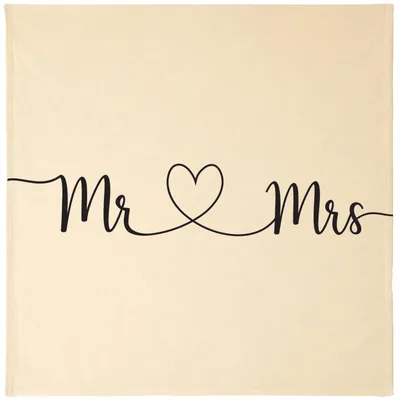 Wedding Gift Couple Blanket: Mr and Mrs Script Throw