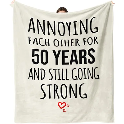 Married 50 Years Blanket: Annoying Each Other Since Forever