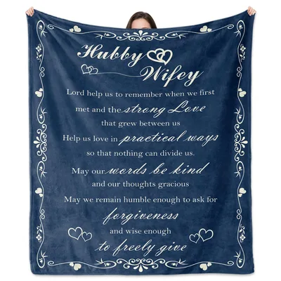 Couples Prayer Blanket for Hubby and Wifey Gifts