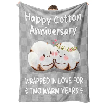 Cotton Anniversary Blanket: Two Warm Years of Love