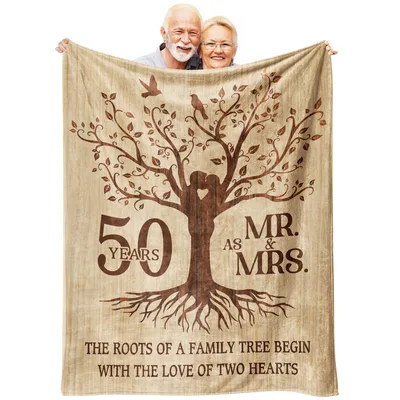 Years As Mr Mrs Blanket: 50th Anniversary Tree