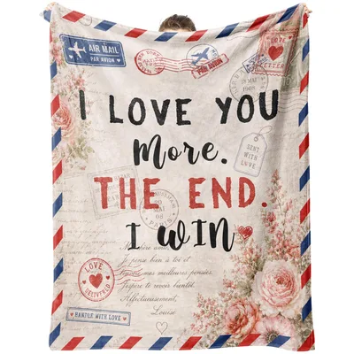 Anniversary Love Blanket: Love Letter Couples Design