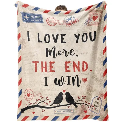 Valentine Lovebirds Blanket: Love Letter Design