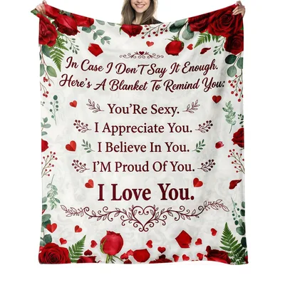 Valentine Love Quote Blanket for Your Sweetheart
