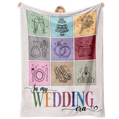 Wedding Era Blanket: In My Wedding Era Throw for Engaged Couples