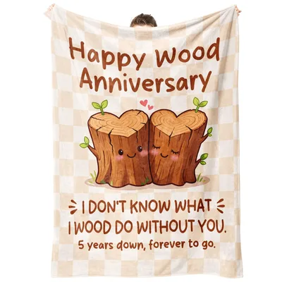5th Anniversary Blanket for a Cozy Five-Year Milestone