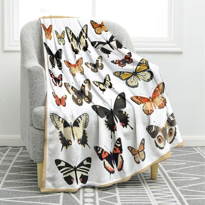 Colorful Butterflies Pattern Blanket: A Vintage-Inspired Insect Design