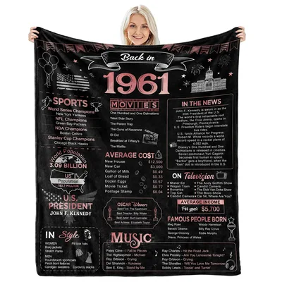 Back in 1961 Birthday Poster Blanket