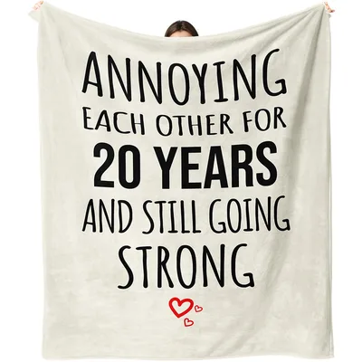 Annoying Each Other Blanket: 20 Years Strong Wedding Gift