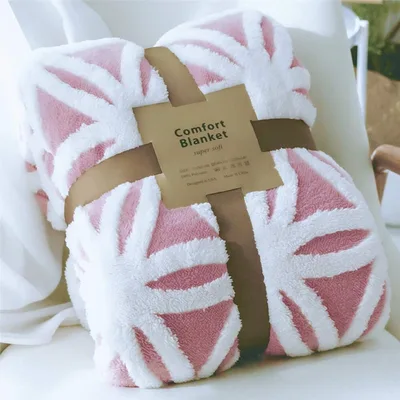 British Flag Blanket: Pink Union Jack Throw for Cozy Days