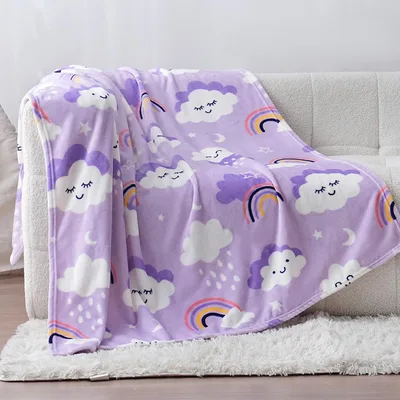 Sleepy Clouds Blanket for Cozy Rainbow Nights