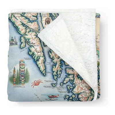Alaska Map Blanket: Inside Passage Charts for Your Couch