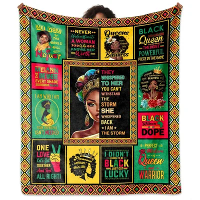 Black Women Empowerment Quotes Blanket