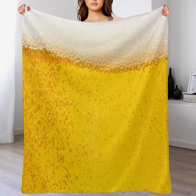 Beer Foam Pattern Blanket: A Golden Ale Design for Cozy Nights