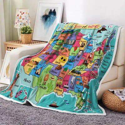 USA Map Blanket: A Colorful Tour of the States