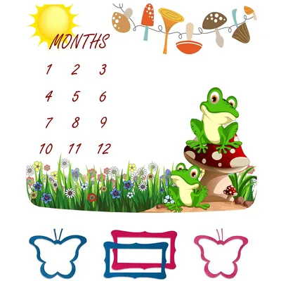 Baby Milestone Frog Blanket: A Monthly Nature Tracker for New Parents