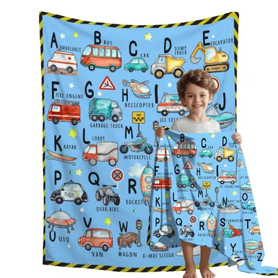 Vehicles ABC Blanket for Little Explorers and Big Fans